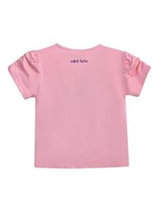 Mimi Tutu bear-appliqué T-shirt - Roze