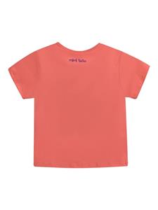 Mimi Tutu cat-appliqué T-shirt - Oranje