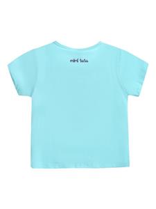 Mimi Tutu cat-appliqué T-shirt - Blauw