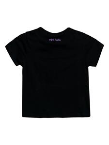 Mimi Tutu cat-appliqué T-shirt - Zwart