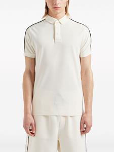 Emporio Armani logo-tape cotton polo shirt - Beige