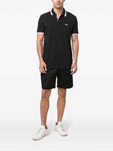 BOSS Poloshirt met geborduurd logo - Zwart