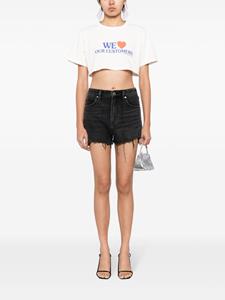 Alexander Wang High waist denim shorts - Zwart