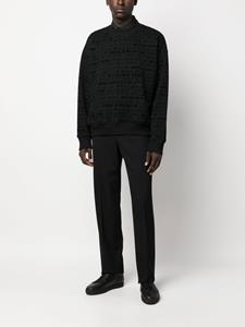 Versace Jeans Couture Sweater met logoprint - Zwart