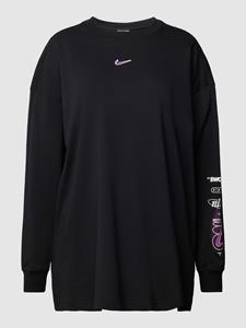 Nike Oversized shirt met lange mouwen en labelprint