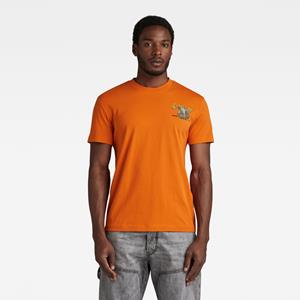 G-Star RAW Vest Back Graphic T-Shirt - Oranje - Heren