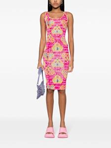 Versace Jeans Couture Heart-Couture-print jersey dress - Roze