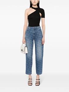 Karl Lagerfeld logo-print straight-leg jeans - Blauw