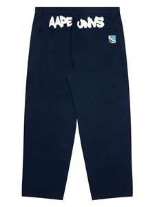 AAPE BY *A BATHING APE straight-leg cotton trousers - Blauw