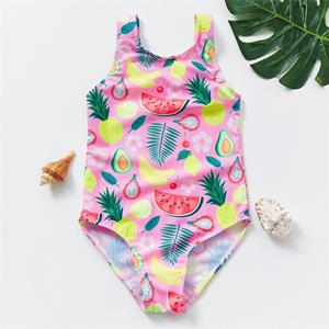 SWIMIFY 2-9 jaar meisjes badpak een stuk zomer stijl tropisch fruit ontwerp zomer kinderen kind meisjes strandkleding badmode, roze