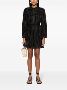 MARANT ÉTOILE Leozi striped voile mini dress - Zwart