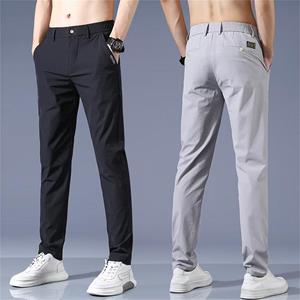 Zhuoneng Clothing Four Seasons Men's Casual Pants Summer plus Size Slim Fit Men's Pants Skinny Trousers Fashion Straight Pants
