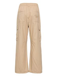 CHOCOOLATE logo-embroidered cotton cargo trousers - Bruin