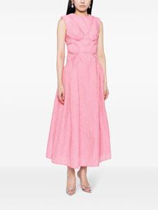 Rachel Gilbert Celia crinkle-finish flared dress - Roze