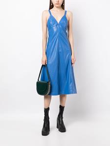 Stella McCartney Midi-jurk van imitatieleer - Blauw