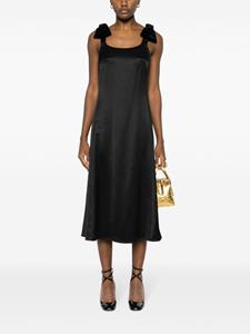 Chloé Midi-jurk verfraaid met strik - Zwart