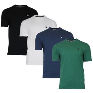 Donnay Donnay Heren - 4-Pack - T-Shirt Vince - Zwart/Wit/Navy/Groen