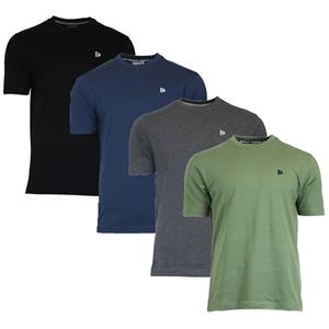 Donnay Donnay Heren - 4-Pack - T-Shirt Vince - Zwart/Navy/Grijs/Army