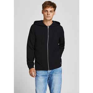 Jack & Jones Hoodie Basic Full Zip Hoodie Kapuzen Pullover Strick Sweatjacke JJEHILL 4864 in Schwarz