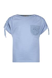 Like Flo Meisjes t-shirt slub - Ice blauw
