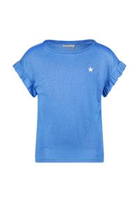 Like Flo Meisjes t-shirt slub metallic - Blauw