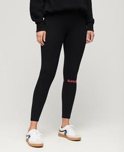 Superdry Vrouwen Sportieve Legging met Hoge Taille Zwart