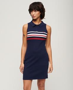 Superdry Vrouwen Jersey Polo Mini-jurk Blauw