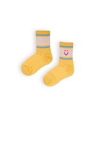NoNo Meisjes sokken smiley - Riley - Abrikoos