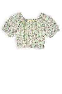 NoNo Meisjes blouse floral - Tomas - Spring groen