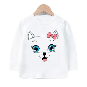 Happy f D Kinderen lente herfst print lange mouw T-shirt meisje bedrukt dieptepunt top kinderen schattig shirt