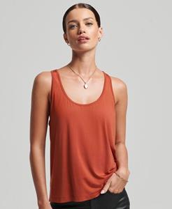 Superdry Vrouwen Cupro Tanktop Rood