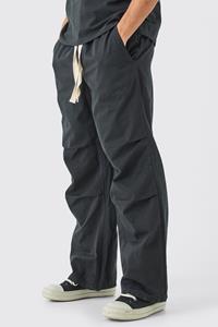 Boohoo Elastic Waist Contrast Drawcord Extreme Baggy Trouser, Charcoal