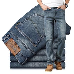 Little red horse Jeans Men Straight Loose Elastic Slim Spring and Autumn Models Nostalgia Long Trousers Men Tide Trousers