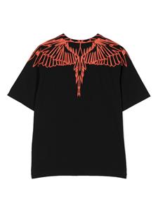 Marcelo Burlon County Of Milan Kids T-shirt met vleugelprint - Zwart