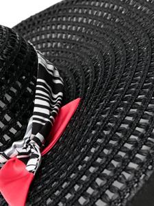 Missoni Geweven zonnehoed met sjaal detail - Zwart