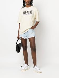 Off-White Shorts met gebleekt-effect - Blauw