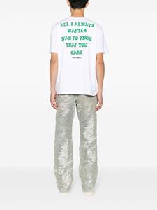 Just Cavalli Katoenen T-shirt met geborduurde tekst - Wit
