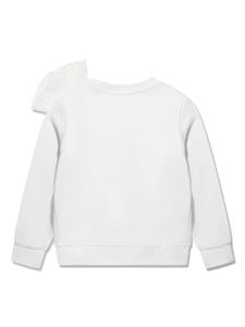 Balmain Kids bow-embellished cotton sweatshirt - Wit