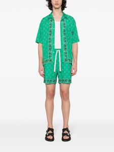 Palm Angels Shorts met paisley-print - Groen