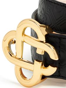 Casablanca logo-plaque leather belt - Zwart