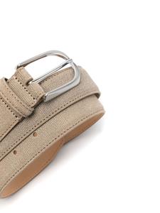 Boggi Milano Leren riem met textuur - Beige