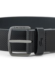 Lacoste logo-engraved leather belt - Zwart