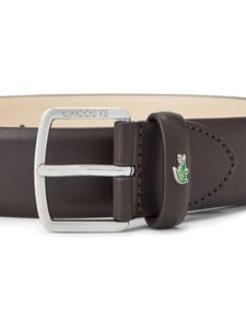 Lacoste logo-engraved leather belt - Bruin