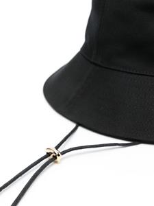 Moschino Vissershoed met logo - Zwart