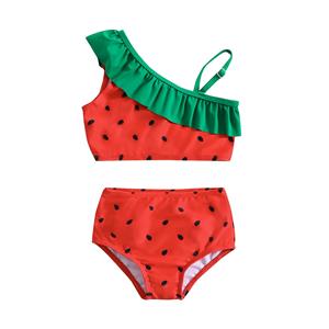 Starriver Peuter Kids Baby Meisjes Mode Leuke Watermeloen Print Ruches Bikini Badpak