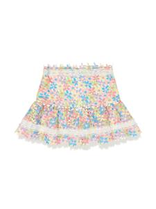 MARLO Giselle floral-lace skirt - Roze