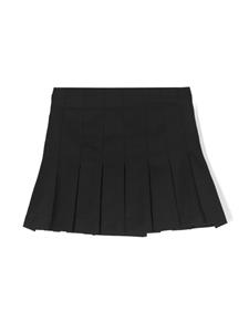 Balmain Kids pleated virgin wool wrap skirt - Zwart