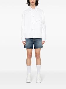 Alexander McQueen contrast-stitching denim shorts - Blauw