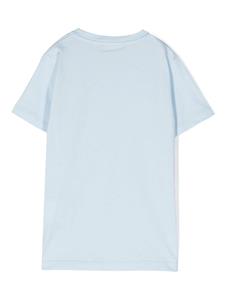 Versace Kids Katoenen T-shirt met logoprint - Blauw