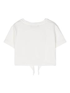 Versace Kids T-shirt met logo van stras - Wit